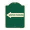 Signmission Visitor Parking With Left Arrow Heavy-Gauge Aluminum Architectural Sign, 24" x 18", G-1824-24377 A-DES-G-1824-24377 - alternate 1